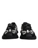 Dolce & Gabbana Black Logo Lace Up Low Top NS1 Sneakers Shoes