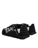Dolce & Gabbana Black Logo Lace Up Low Top NS1 Sneakers Shoes