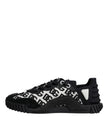 Dolce & Gabbana Black Logo Lace Up Low Top NS1 Sneakers Shoes