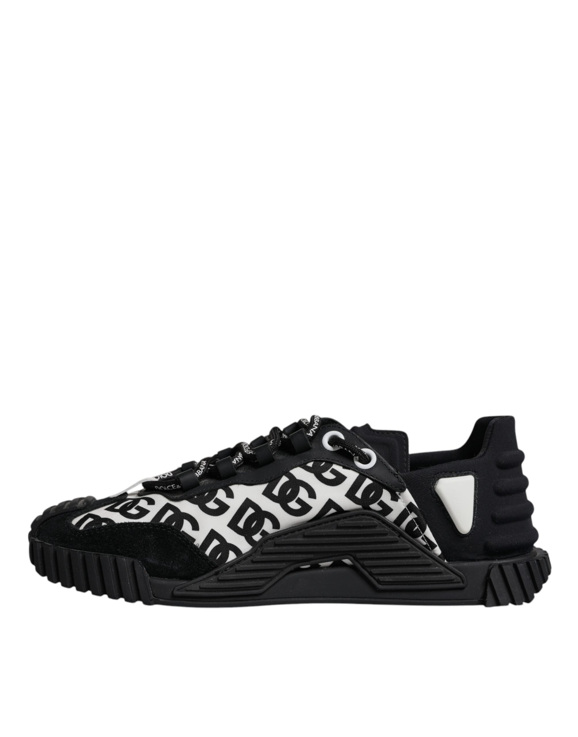 Dolce & Gabbana Black Logo Lace Up Low Top NS1 Sneakers Shoes