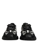 Dolce & Gabbana Black Logo Lace Up Low Top NS1 Sneakers Shoes
