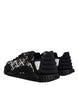 Dolce & Gabbana Black Logo Lace Up Low Top NS1 Sneakers Shoes