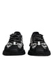 Dolce & Gabbana Black Logo Lace Up Low Top NS1 Sneakers Shoes
