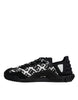 Dolce & Gabbana Black Logo Lace Up Low Top NS1 Sneakers Shoes