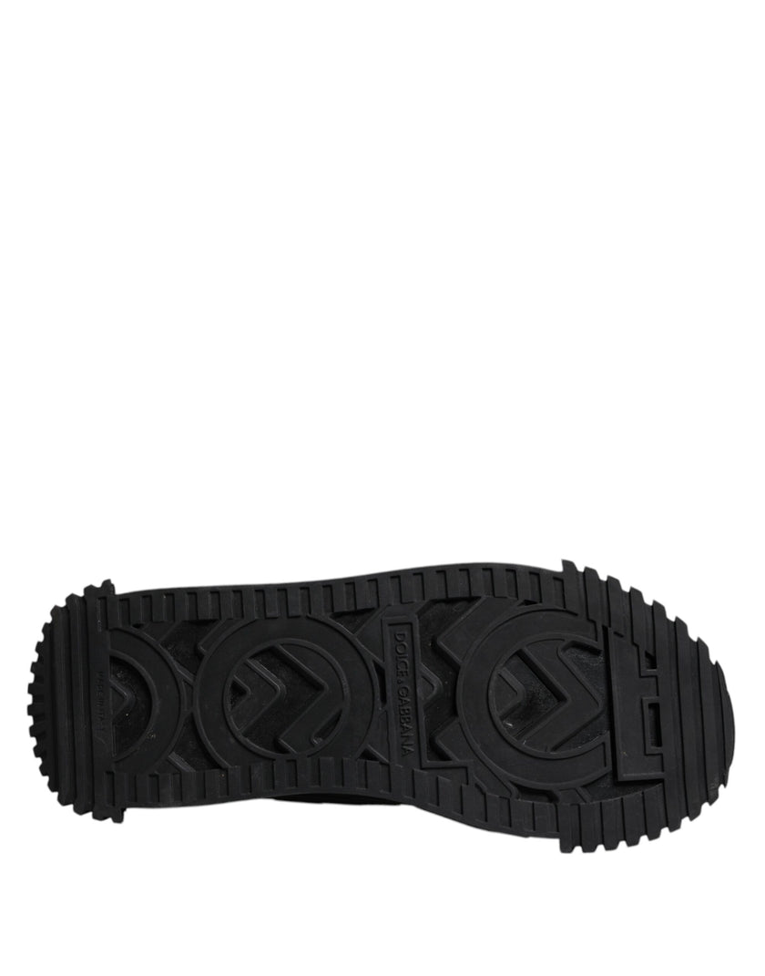 Dolce & Gabbana Black Logo Lace Up Low Top NS1 Sneakers Shoes