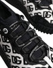 Dolce & Gabbana Black Logo Lace Up Low Top NS1 Sneakers Shoes