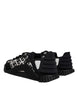 Dolce & Gabbana Black Logo Lace Up Low Top NS1 Sneakers Shoes