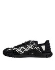 Dolce & Gabbana Black Logo Lace Up Low Top NS1 Sneakers Shoes