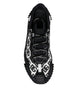 Dolce & Gabbana Black Logo Lace Up Low Top NS1 Sneakers Shoes