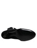 Dolce & Gabbana Black Lace Up Heels High Boots Shoes