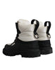 Dolce & Gabbana Black White Padded Mid Calf Lace Up Boots Shoes