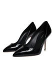 Dolce & Gabbana Black Patent Leather High Heels Pumps Shoes