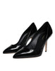 Dolce & Gabbana Black Patent Leather High Heels Pumps Shoes
