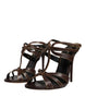 Dolce & Gabbana Bordeaux Ankle Strap Heels Sandals Shoes