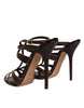 Dolce & Gabbana Bordeaux Ankle Strap Heels Sandals Shoes
