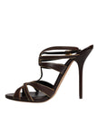 Dolce & Gabbana Bordeaux Ankle Strap Heels Sandals Shoes