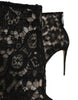 Dolce & Gabbana Black Floral Lace Heels Ankle Boots Shoes