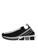 Dolce & Gabbana Black White Slip On Sorrento Sneakers Shoes