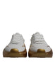 Dolce & Gabbana White Gold Daymaster Low Top Sneaker Shoes