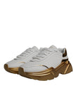 Dolce & Gabbana White Gold Daymaster Low Top Sneaker Shoes