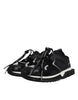 Dolce & Gabbana Black Mesh Sorrento Trekking Sneakers Shoes
