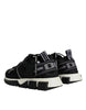 Dolce & Gabbana Black Mesh Sorrento Trekking Sneakers Shoes