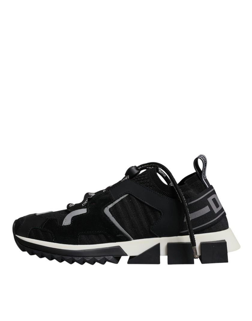 Dolce & Gabbana Black Mesh Sorrento Trekking Sneakers Shoes
