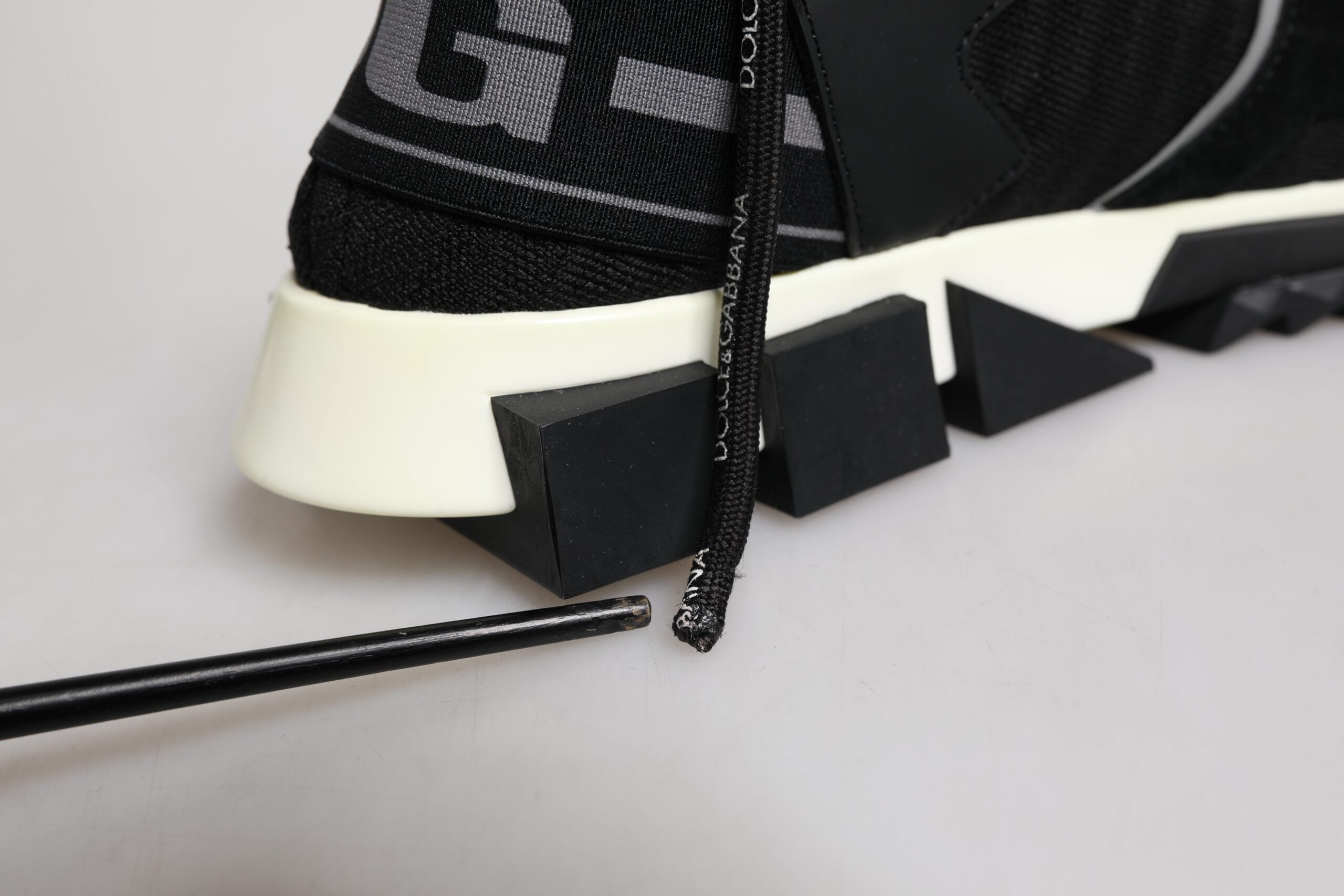 Dolce & Gabbana Black Mesh Sorrento Trekking Sneakers Shoes