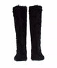 Dolce & Gabbana Black Xiangao Lamb Fur Leather Boots Shoes