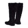 Dolce & Gabbana Black Xiangao Lamb Fur Leather Boots Shoes