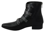 Dondup Black Fashion Buckled Zipper Ankle Boots Shoes