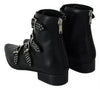 Dondup Black Fashion Buckled Zipper Ankle Boots Shoes