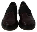 Dr. Martens Dark Brown Leather Elastic Strap Shoes