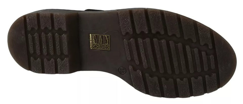 Dr. Martens Dark Brown Leather Elastic Strap Shoes