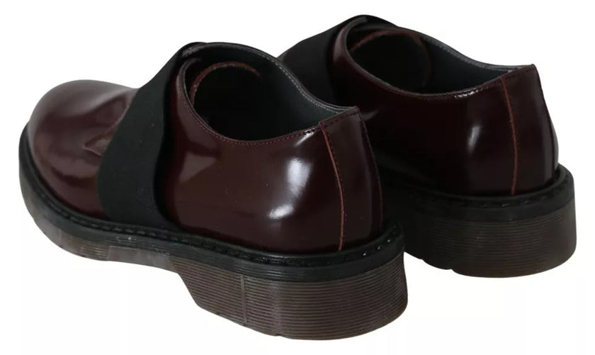 Dr. Martens Dark Brown Leather Elastic Strap Shoes