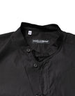 Dolce & Gabbana Black Cotton Button Down Men Casual Shirt