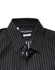 Dolce & Gabbana Black GOLD Patterned Cotton Men Dress Shirt