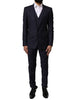 Dolce & Gabbana Blue MARTINI Wool 3 Piece Formal Men Suit