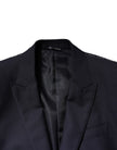 Dolce & Gabbana Blue MARTINI Wool 3 Piece Formal Men Suit
