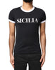 Dolce & Gabbana Black Sicilia Crew Neck Short Sleeve T-shirt