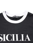Dolce & Gabbana Black Sicilia Crew Neck Short Sleeve T-shirt