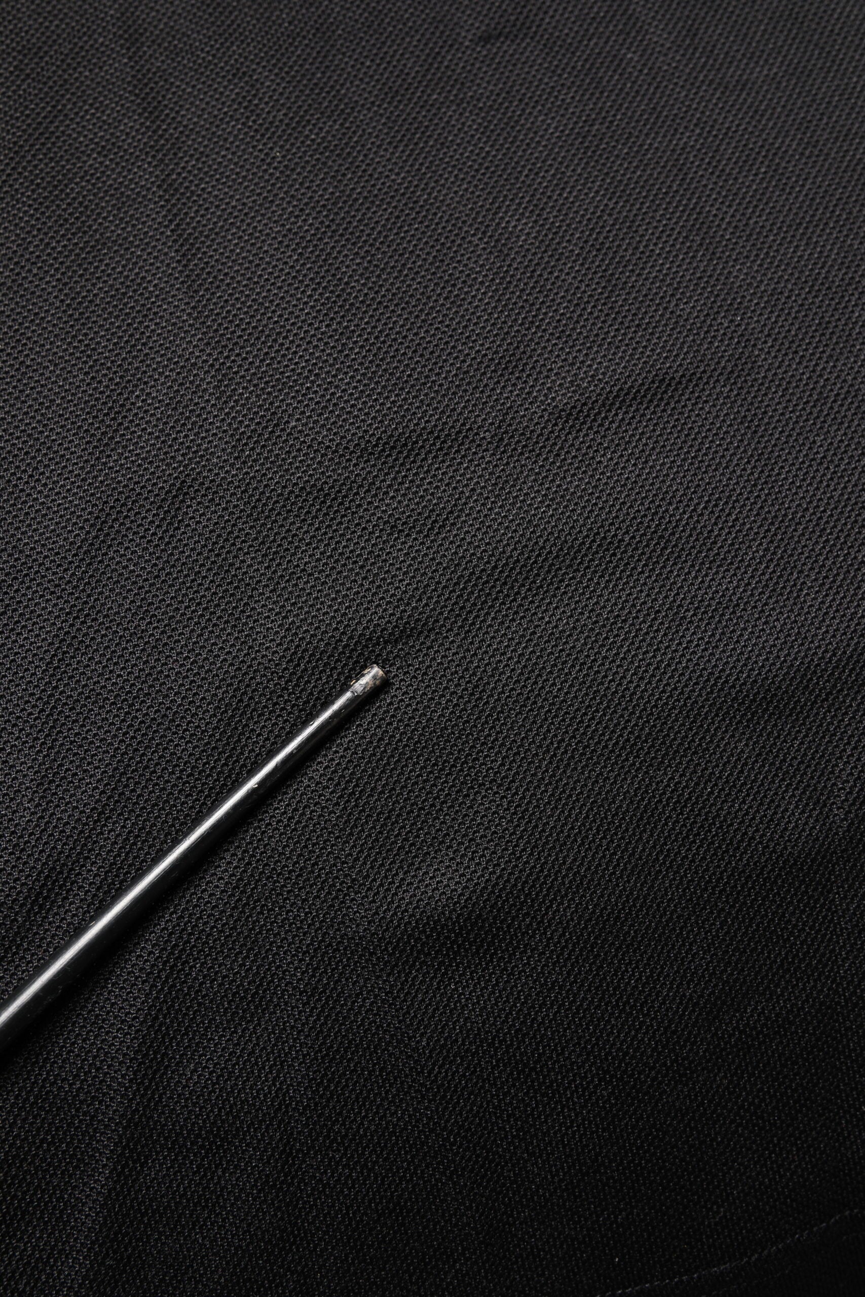 Dolce & Gabbana Black DG Silk V-neck Collared Polo T-shirt