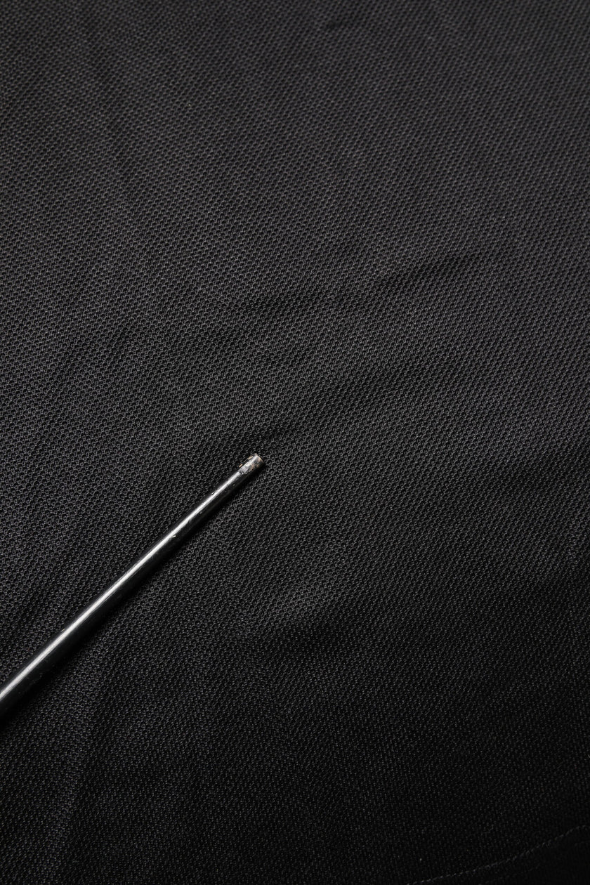 Dolce & Gabbana Black DG Silk V-neck Collared Polo T-shirt