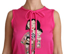 Dolce & Gabbana Elegant Pink Silk Family Tank Top Shirt