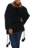 Dolce & Gabbana Elegant Black Lamb Fur Short Coat