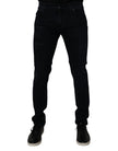 Dolce & Gabbana Black Cotton Skinny Denim Men Jeans