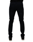 Dolce & Gabbana Black Cotton Skinny Denim Men Jeans