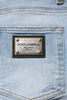 Dolce & Gabbana Blue Tattered Cotton Skinny Men Denim Jeans