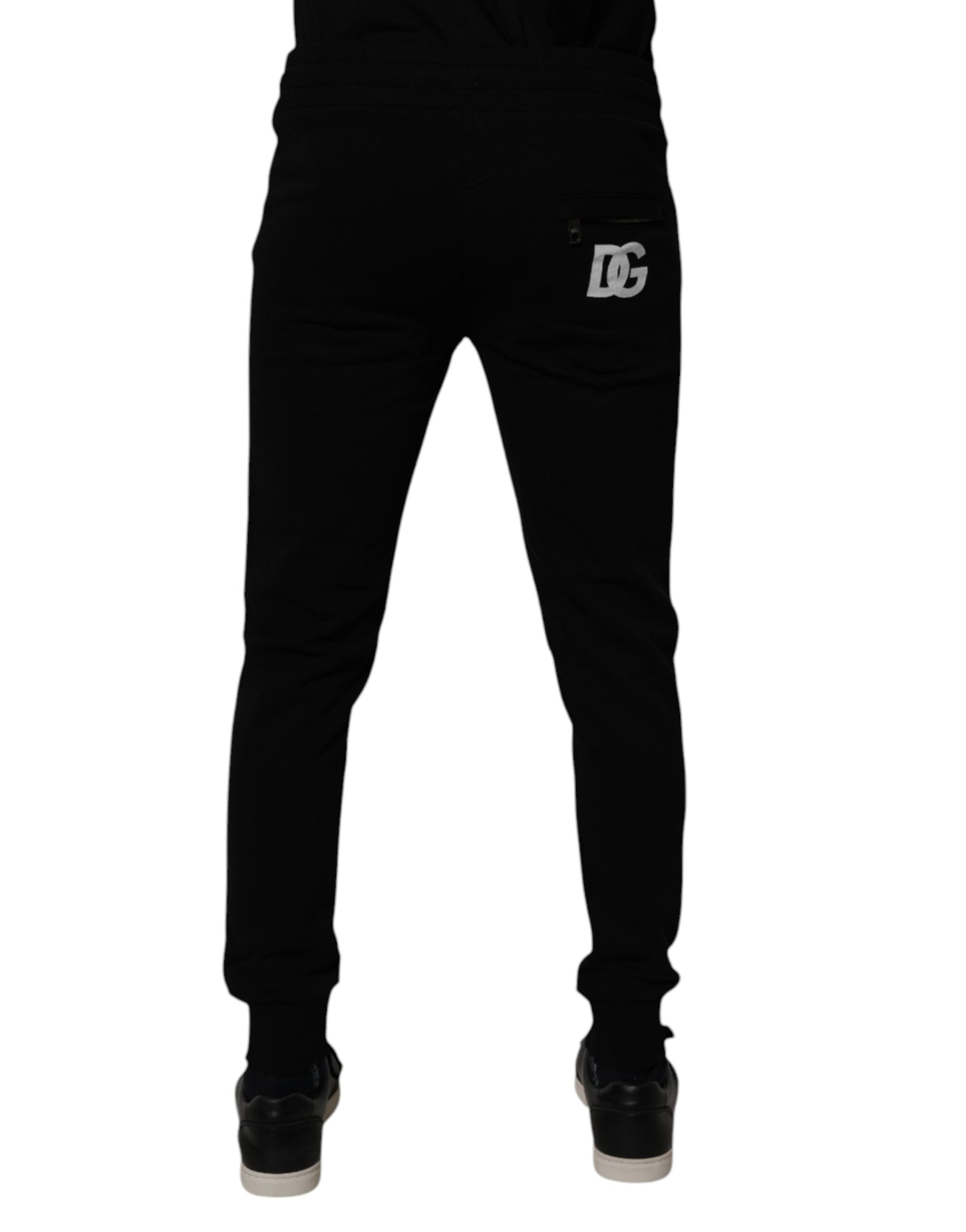 Dolce & Gabbana Black Cotton Jogger Sweatpants Pants