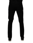 Dolce & Gabbana Black Floral Cotton Skinny Men Denim Jeans